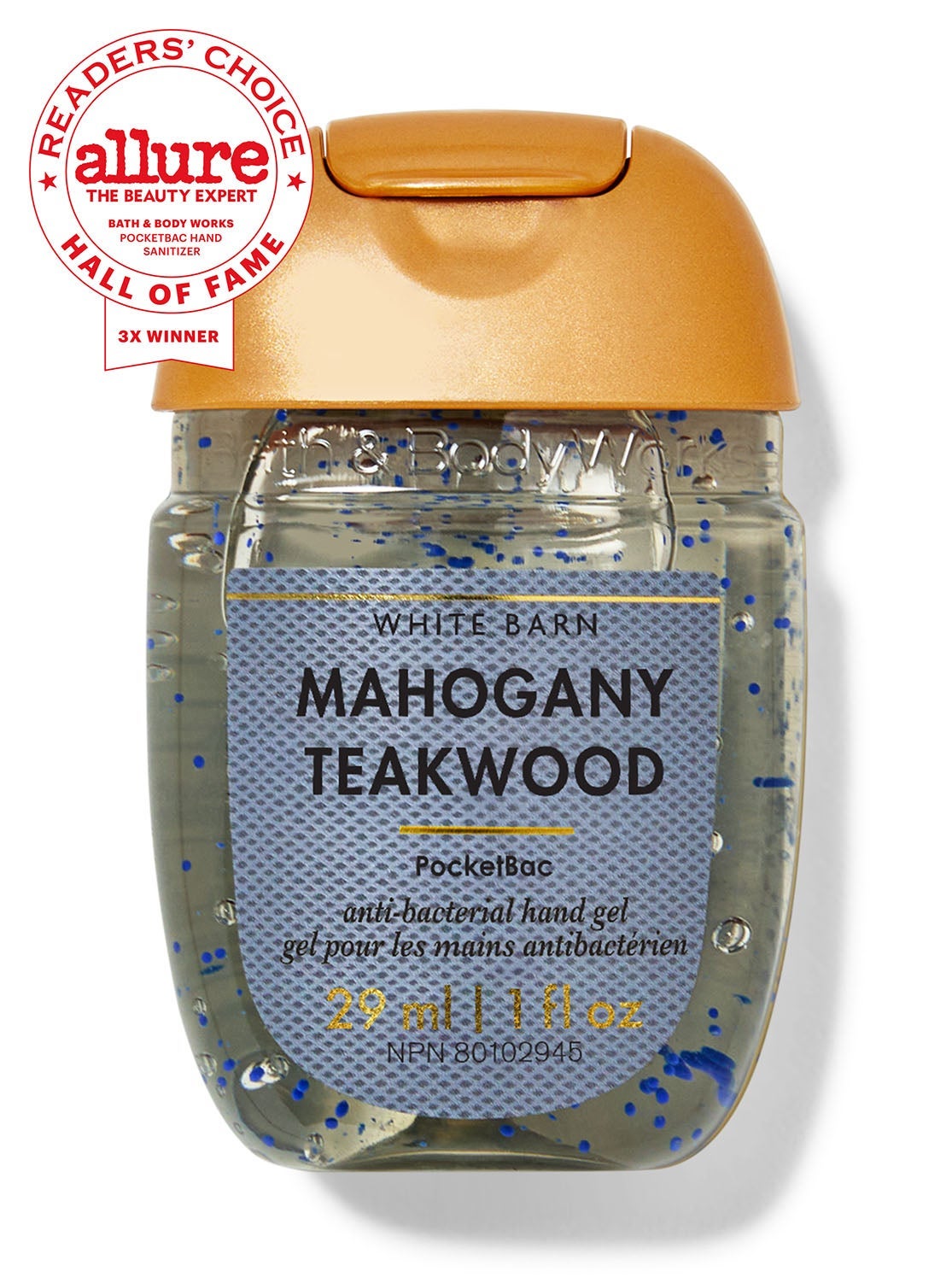 Mahogany Teakwood PocketBac Hand Sanitizer Grey