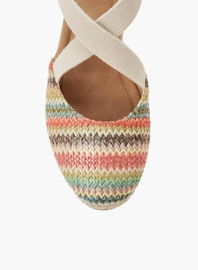 Women's Multicolour Zig-Zag Slingback Wedge Sandals – image 5