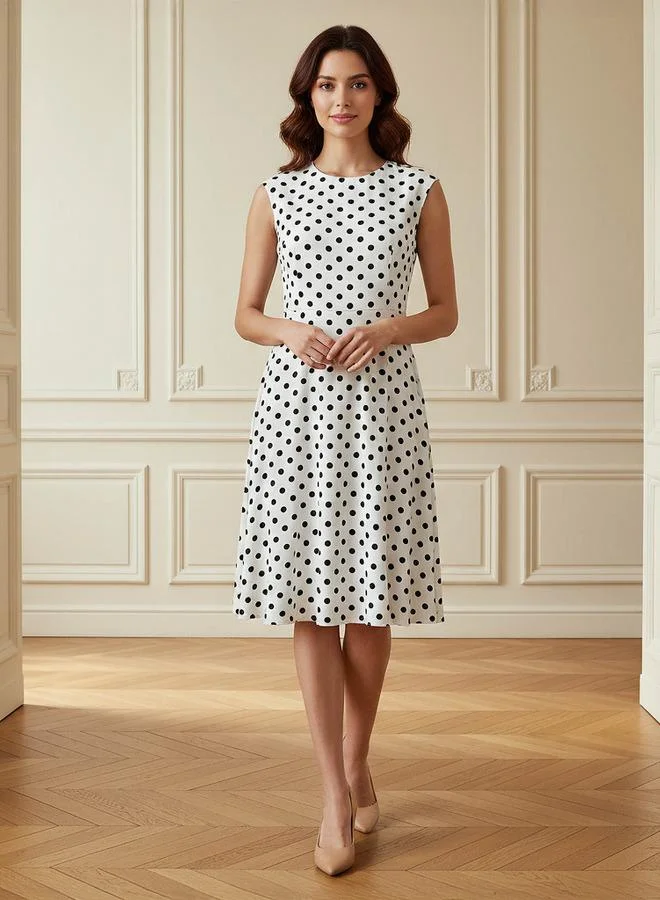 Polka Dot Sleeveless Mini Dress