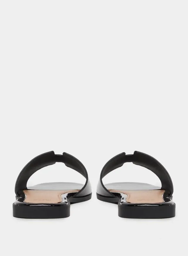 Slip-On Flat Mules Black – image 4