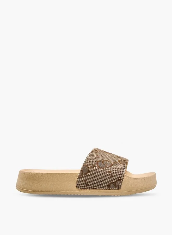 Women's Monogram Embroidered Slides
