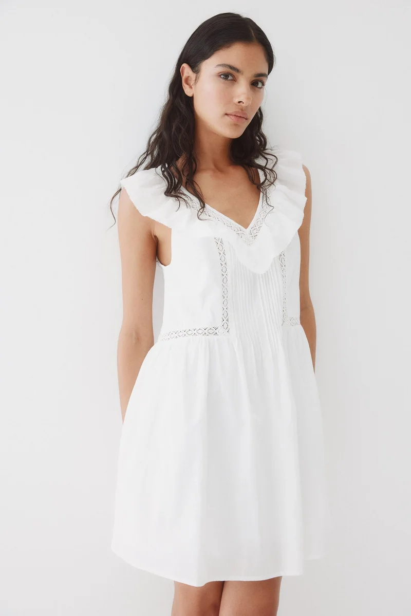 Frilled Cotton Dress