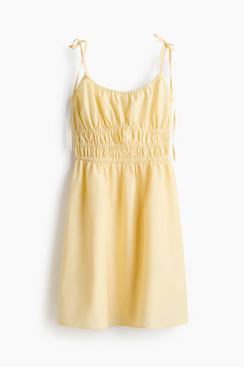 Cotton Tie-Strap Dress