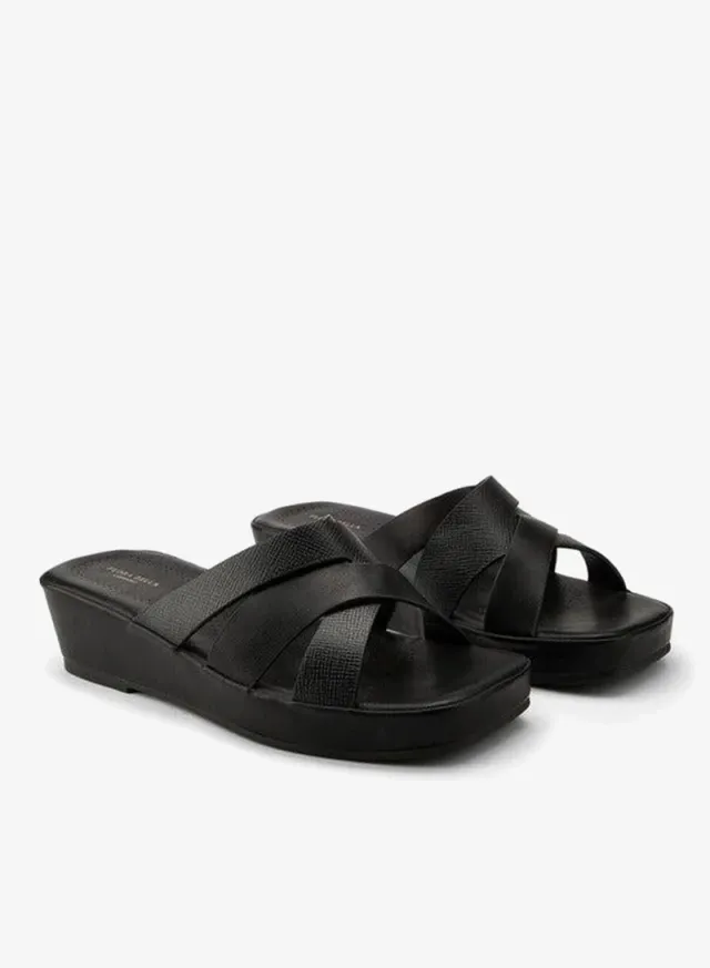 Criss-Cross Wedge Sandals