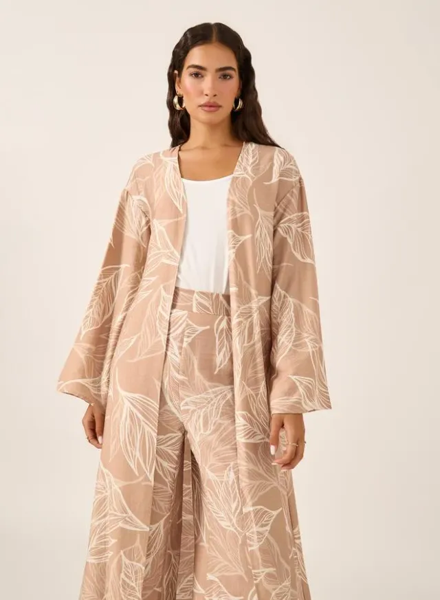 Floral Print Kimono Wide Leg Trousers Co-Ord – image 2