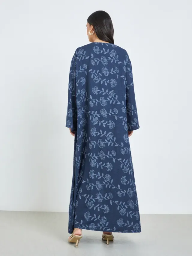 Floral Kimono and Pants Co-ords Navy Blue – image 5