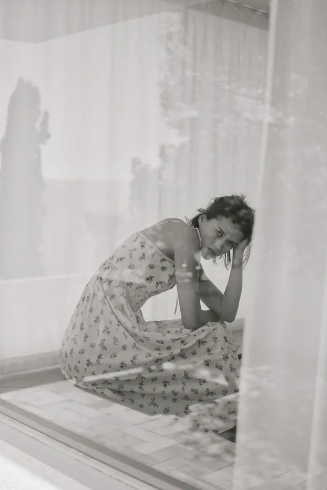 Cotton Tie-Strap Dress