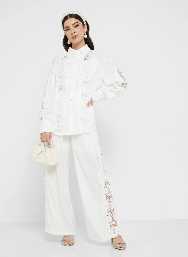 Lace Top & Pant Set