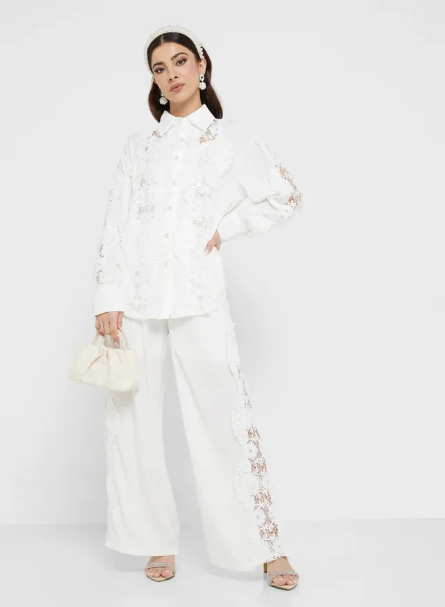Lace Top & Pant Set