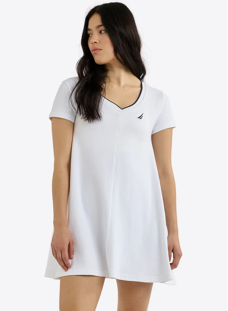 V-Neck Terry Dress