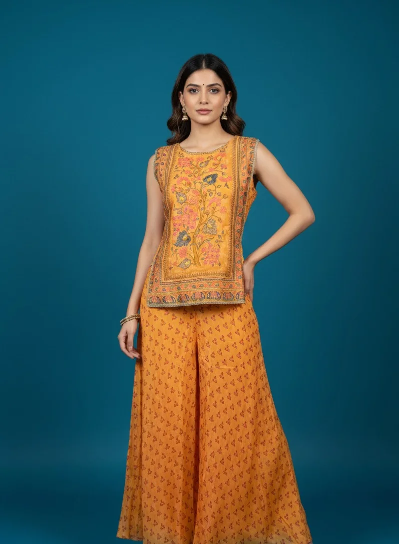 Floral Printed Co-Ord Set, Yellow