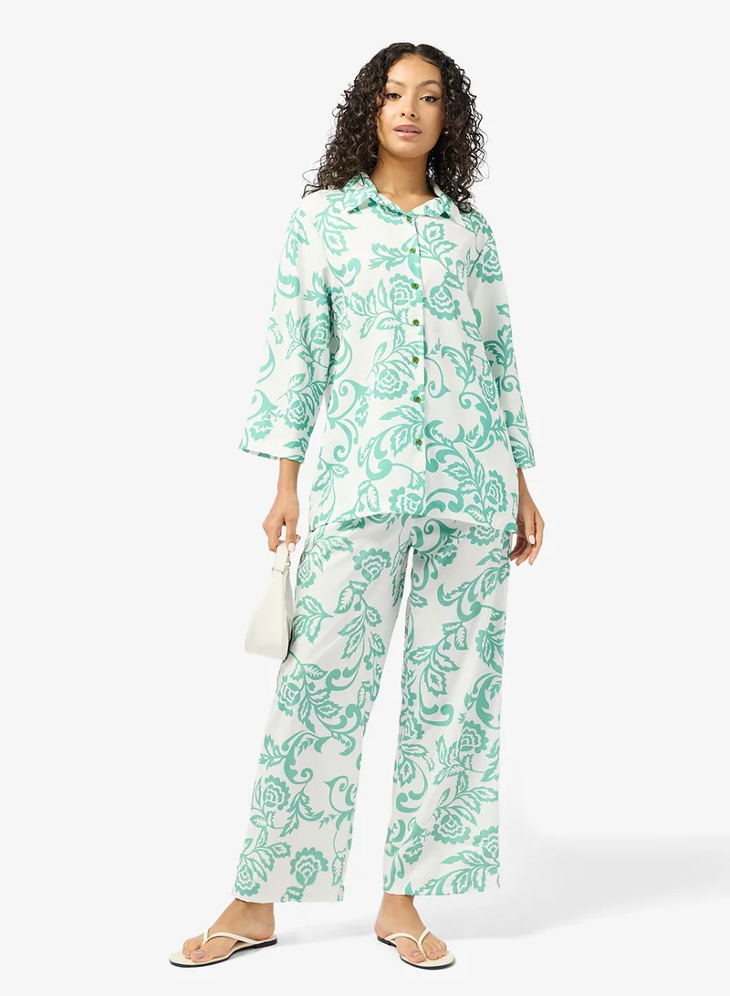 Monotone Relaxed Fit Top & Pant Set
