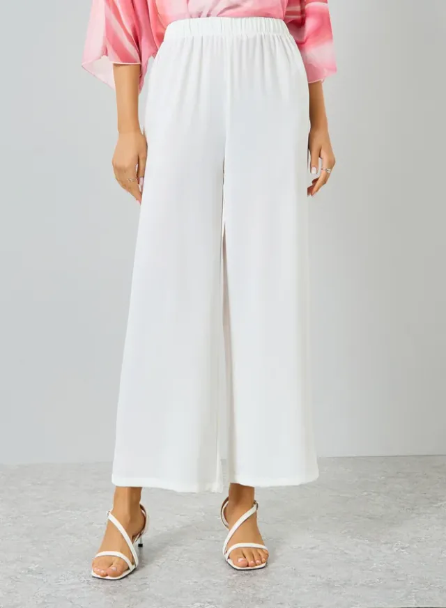 Marble Print Slit Dress Wide Leg Pants Co-ord Pink – image 5