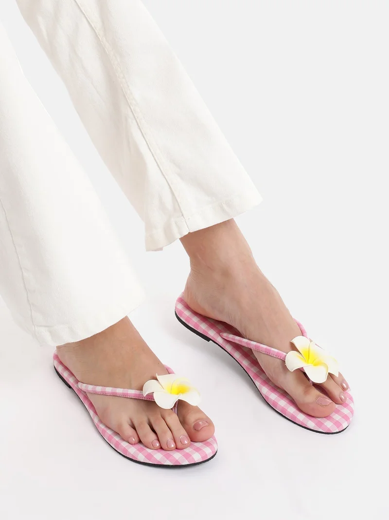 BAHAMAS Women's Floral Summer Flats Pink