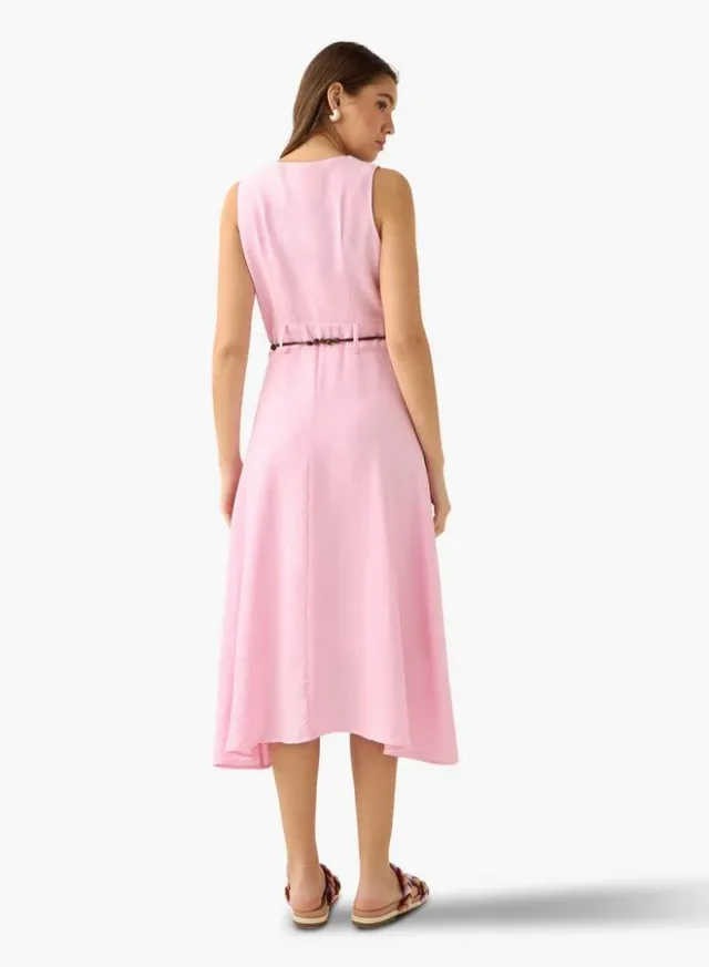 Belted Midi Shirt Dress – image 4