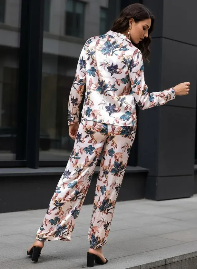 Women's Floral Print Co-ord Set: Shirt and Trousers – image 3