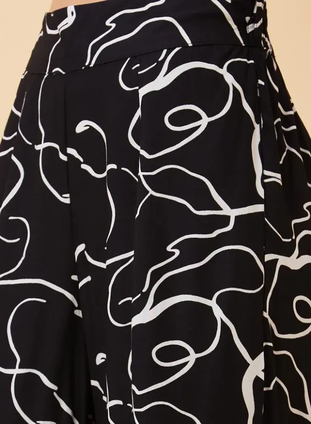 Abstract Print Crop Top and Flared Palazzo Pants Co-Ord Set – image 7