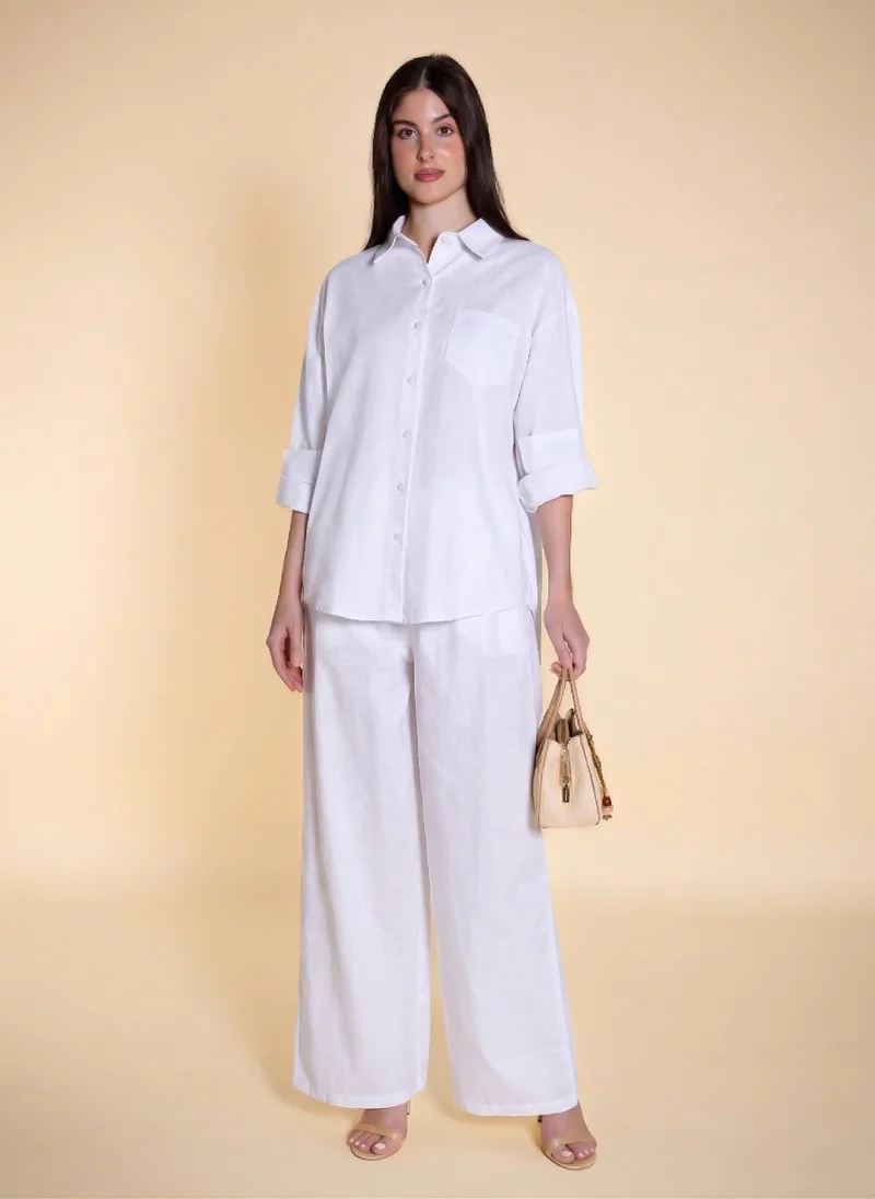 Oversized Poplin Shirt Set