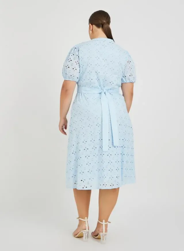 Plus Size Broderie Anglaise Midi Shirtdress – image 5