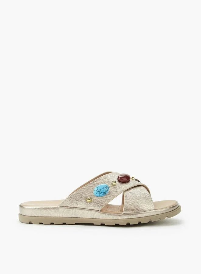 Women's Embellished Slip-On Sandals