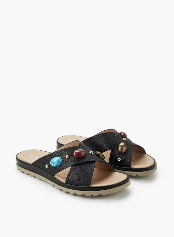 Women's Embellished Slip-On Sandals