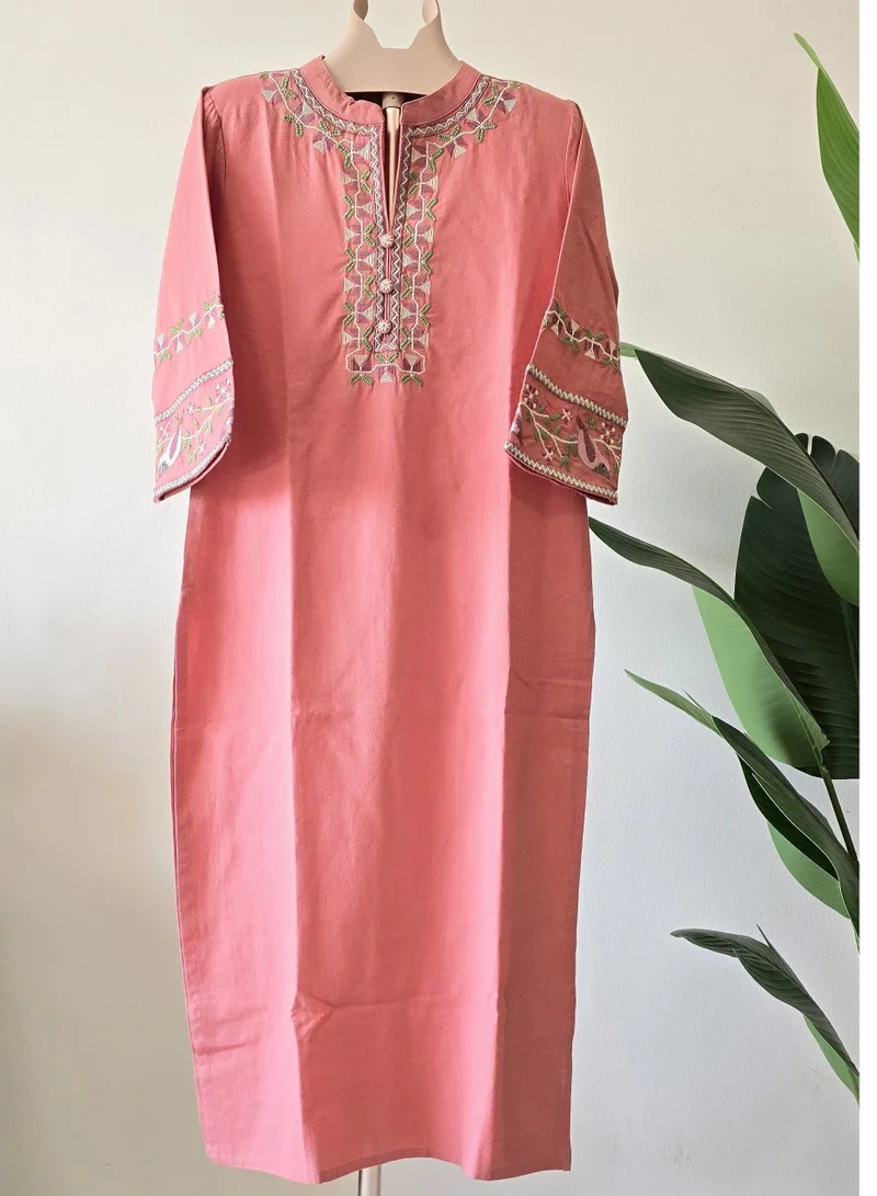 Premium Cotton Coord Set Peach