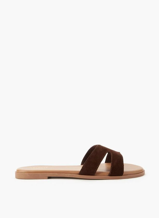 Women's Leather Slip-On Sandals