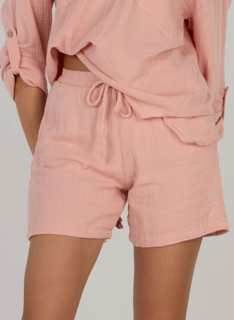 Classic Fit Elastic Waist Shorts