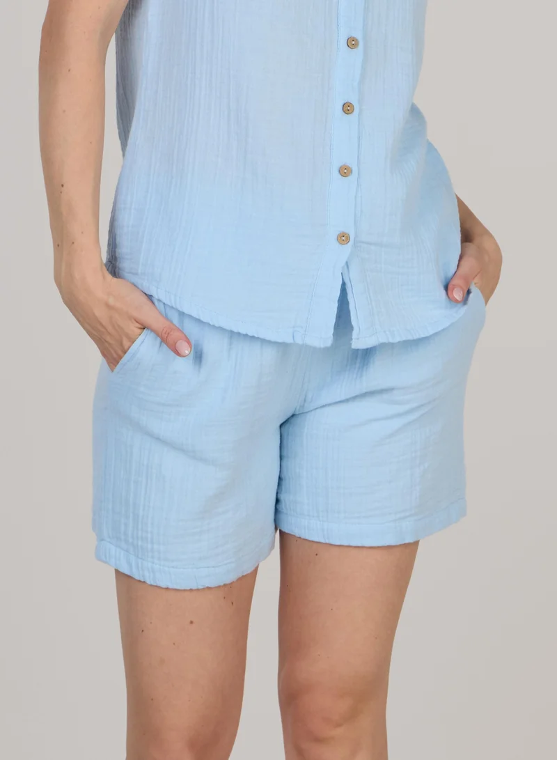 Classic Fit Elastic Waist Shorts