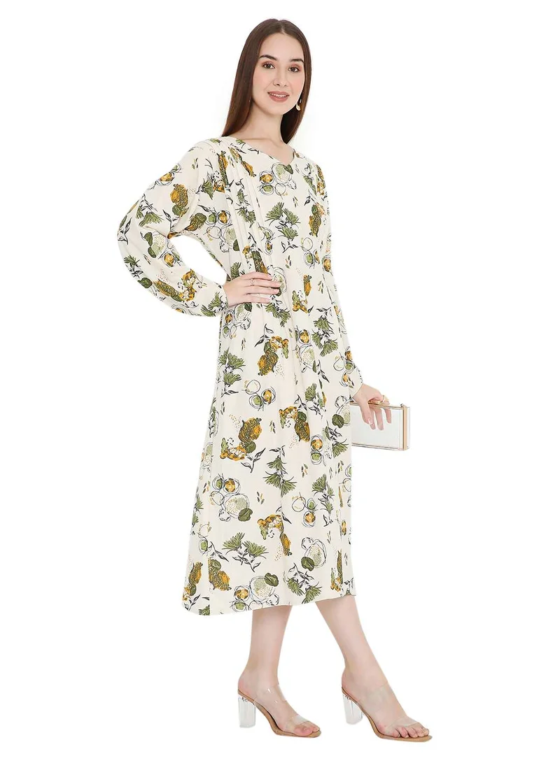 Short Printed Farasha Jalabiya Dress