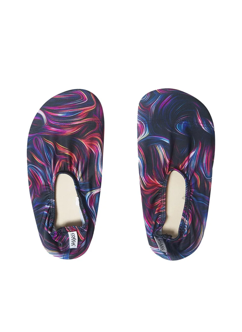 COEGA Ladies Pool Shoes Navy Pink Swirls