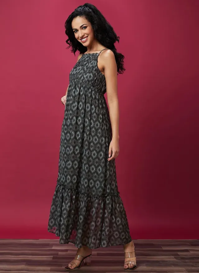 Globus Women Ethnic Print Fit & Flare Maxi Dress – image 4