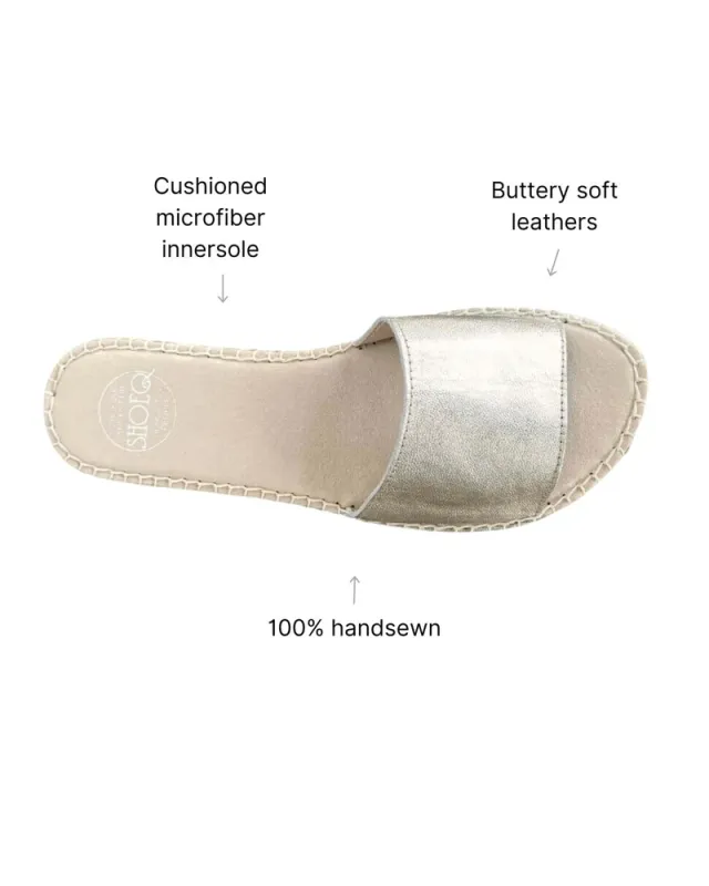 Midnight Glitter Flat Espadrille Sandals - Genuine Leather – image 5