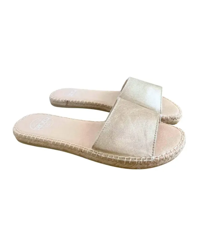 Midnight Glitter Flat Espadrille Sandals - Genuine Leather – image 6