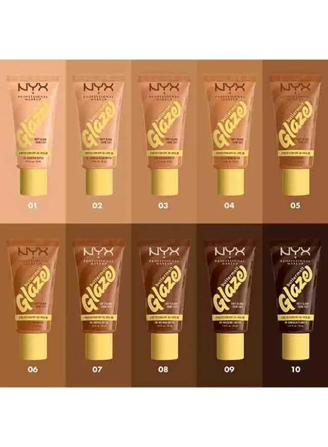 NYX Buttermelt Glaze Soft Glow Skin Tint Foundation SPF 30 12hr Wear, Cashew Butta – image 10