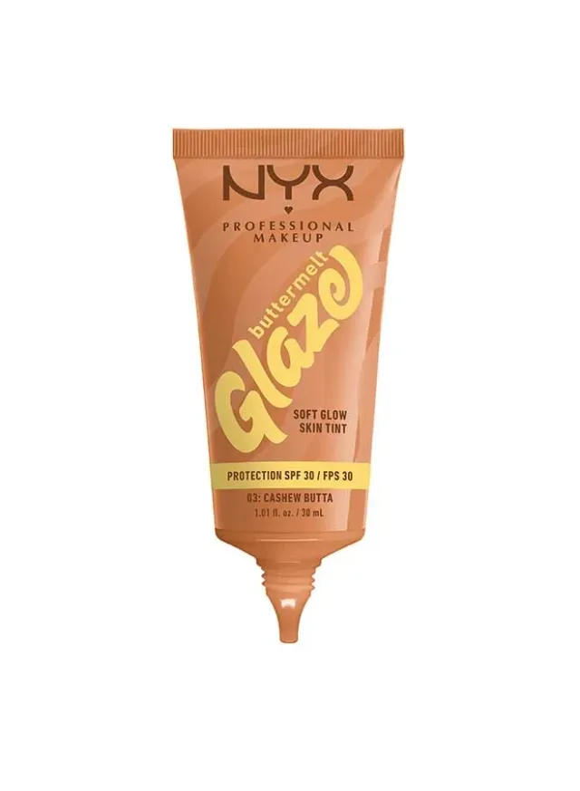 NYX Buttermelt Glaze Soft Glow Skin Tint Foundation SPF 30 12hr Wear, Cashew Butta – image 4