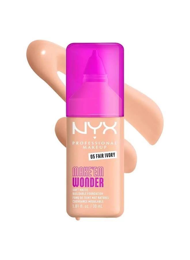 Make 'EM Wonder Foundation Matte Fair Porcelain