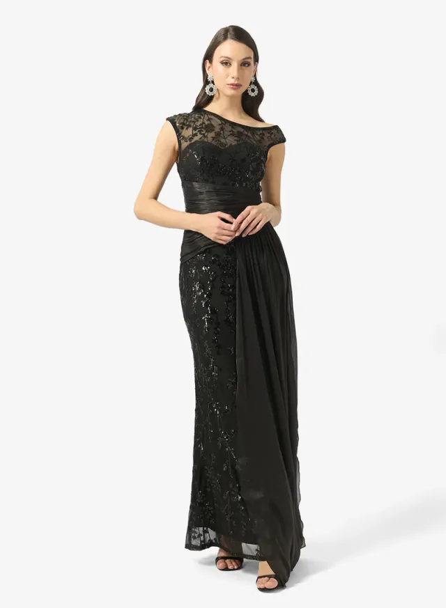Black Sequin Maxi