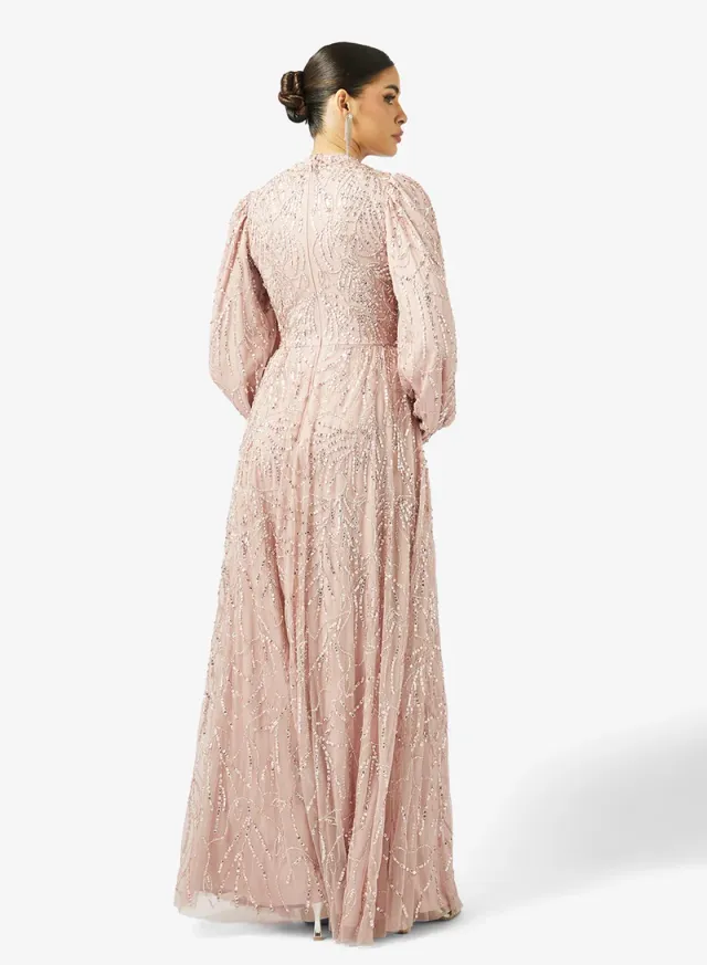 Embellished Balloon Sleeve Maxi Dress – image 2