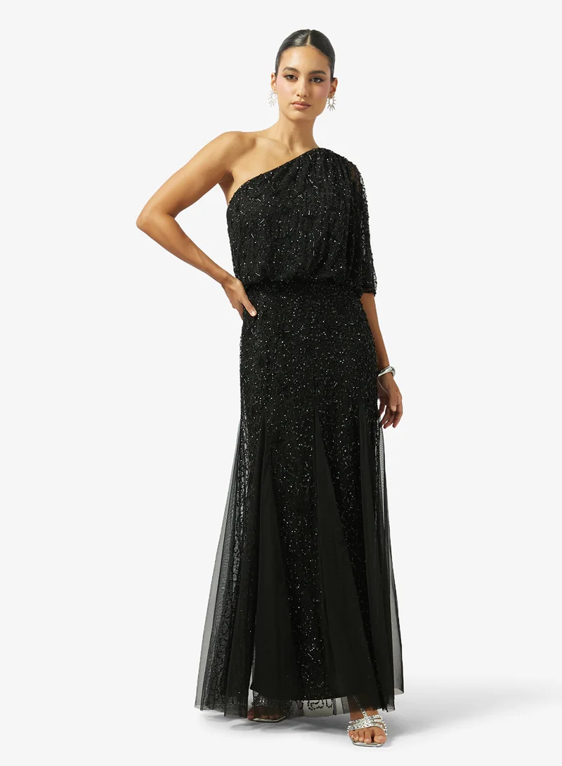 One Shoulder Evening Gown
