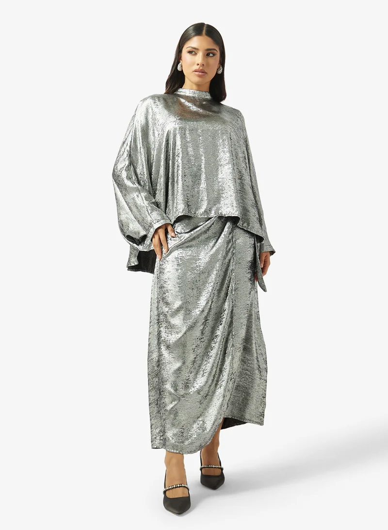 Detachable Cape Dress