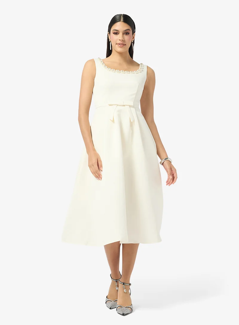 Embellished Neck Cocktail Dress