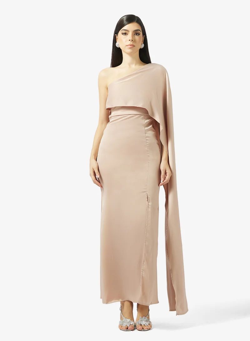 One Shoulder Trail Dress