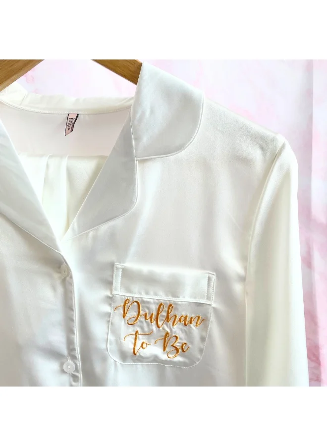 Dulhan To Be Pyjamas White And Gold