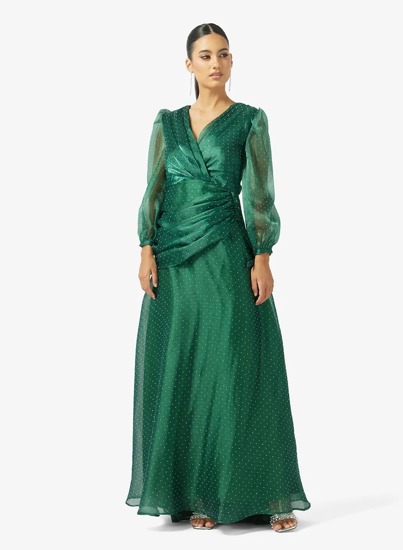 Draped Shimmer Dress