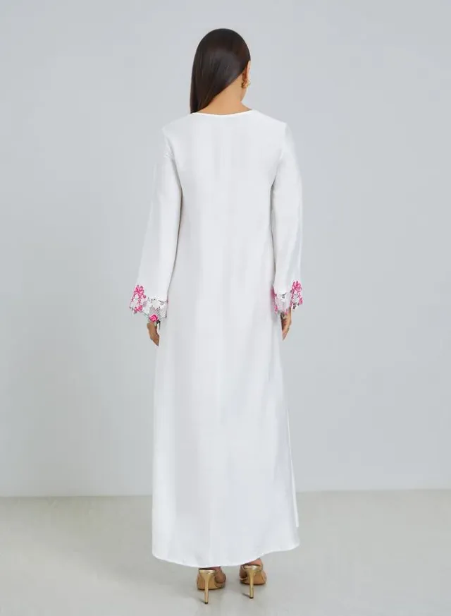 Embroidered Jalabiya White – image 5