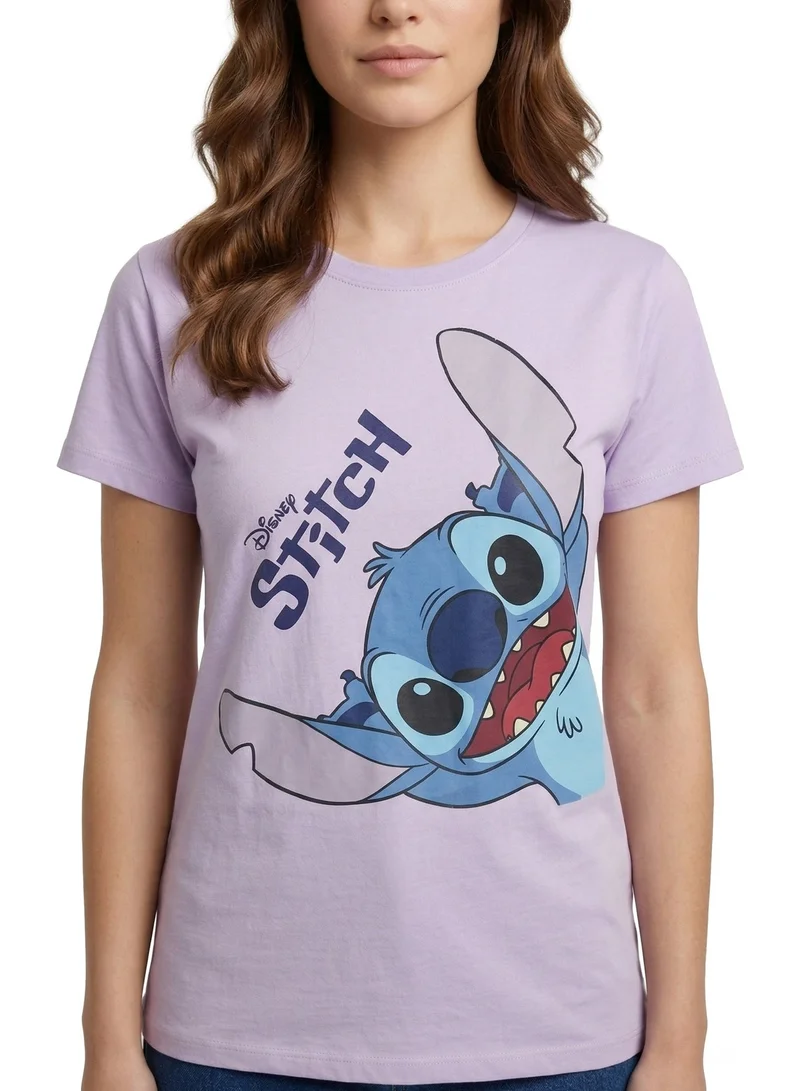 تي شيرت نسائي Disney Stitch لافندر
