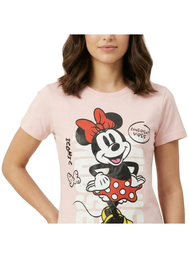 Women's Disney Minnie Mouse Graphic T-Shirt Pink