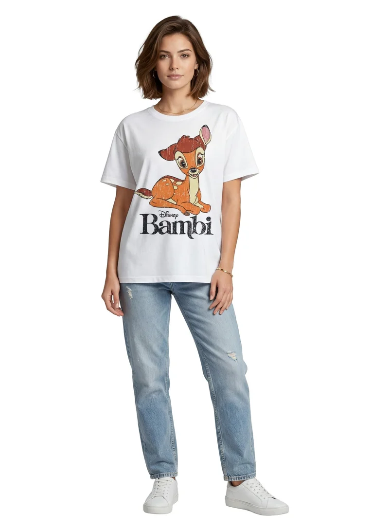 تي شيرت نسائي Disney Bambi بطبعة