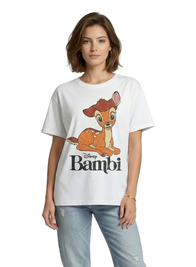 تي شيرت نسائي Disney Bambi بطبعة